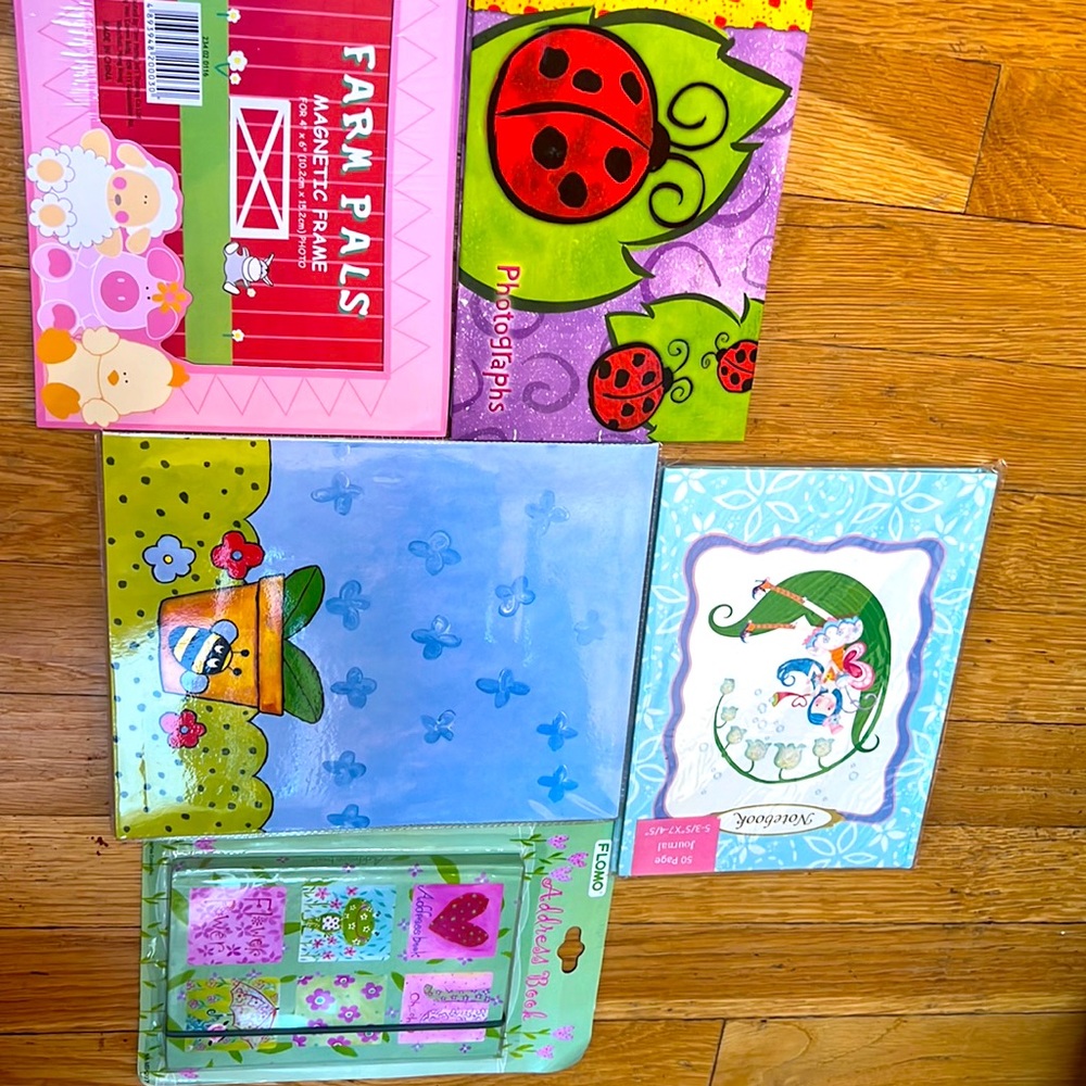 Assortment of Cute Notebook and Photo Albums
